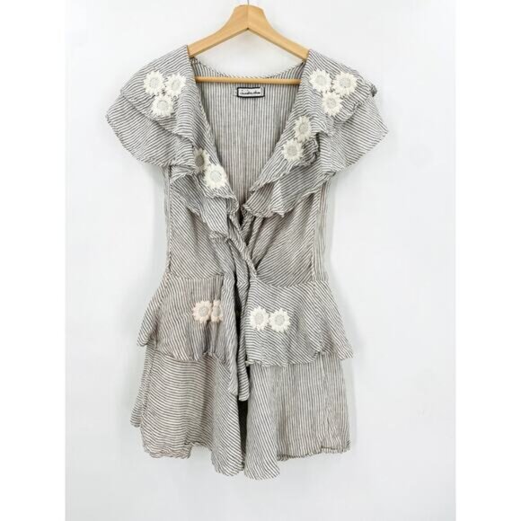 Inika Choo Striped Floral Embroidered Dress - Picture 3 of 10